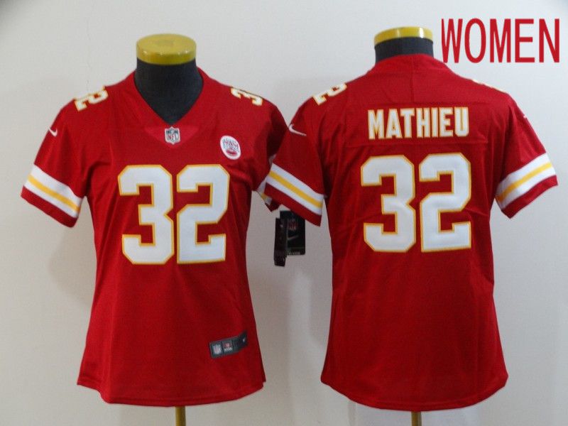 Women Kansas City Chiefs #32 Mathieu Red Nike Vapor Untouchable Limited NFL Jersey